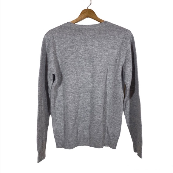 💛💛 4/$25 Shades of Grey/ Micah Cohen Wool Blend Heather Grey Sweater/ small - Picture 2 of 16